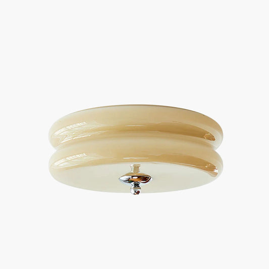 Plafondlamp Art Deco Retro met Ronde Glazen Kap