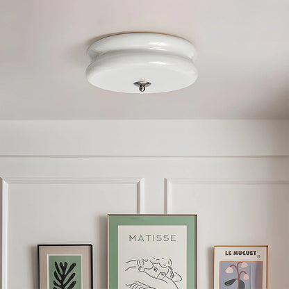 Plafondlamp Art Deco Retro met Ronde Glazen Kap