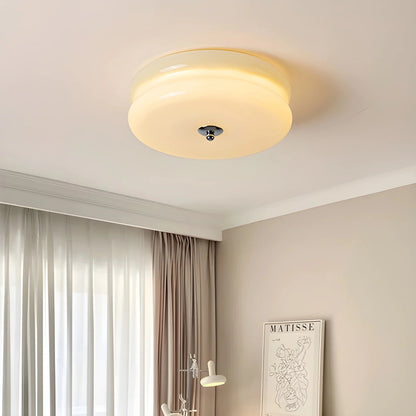 Plafondlamp Art Deco Retro met Ronde Glazen Kap