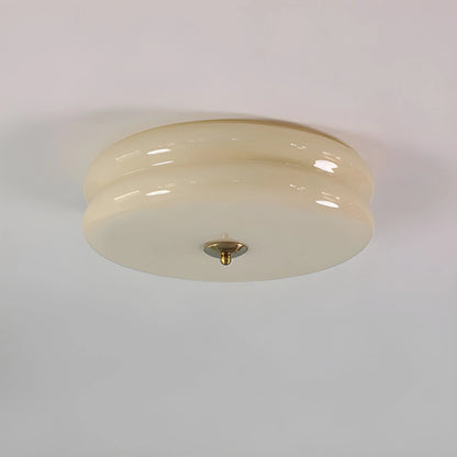 Plafondlamp Art Deco Retro met Ronde Glazen Kap