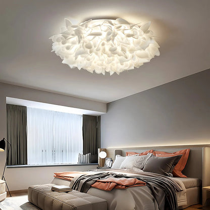 Plafondlamp Bloem Bohemian met Bloemblad Kap en Flush Mount Design