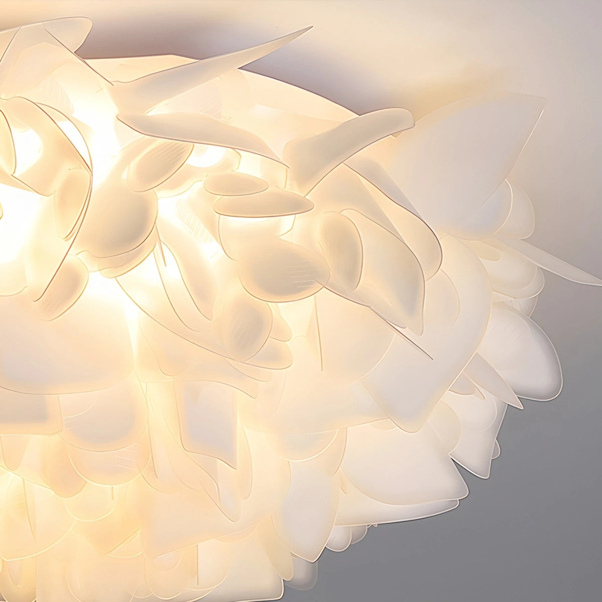Plafondlamp Bloem Bohemian met Bloemblad Kap en Flush Mount Design