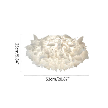 Plafondlamp Bloem Bohemian met Bloemblad Kap en Flush Mount Design