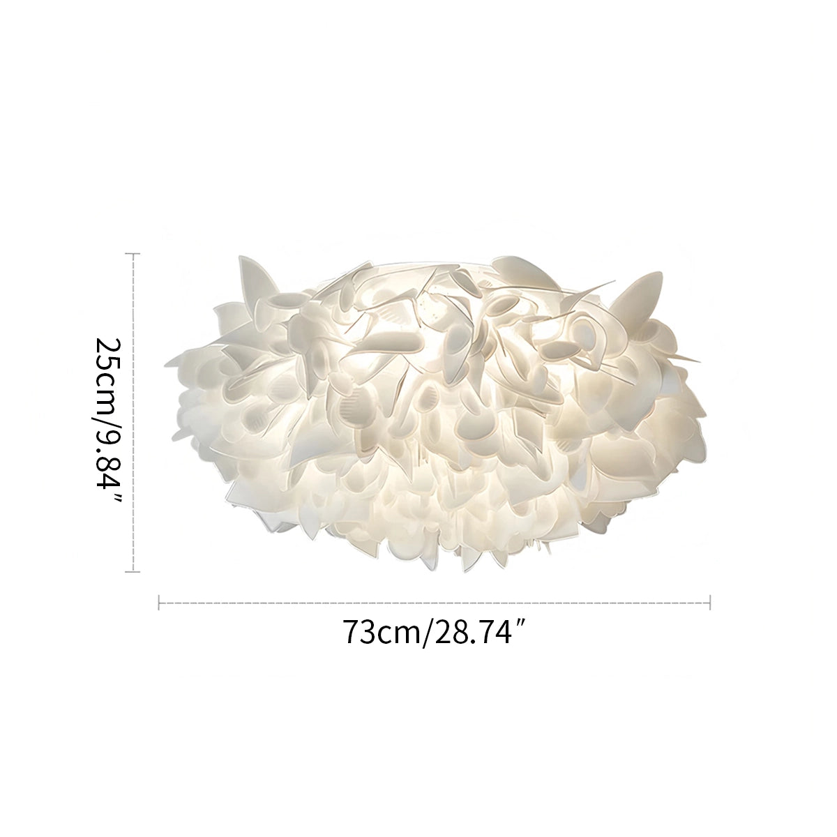 Plafondlamp Bloem Bohemian met Bloemblad Kap en Flush Mount Design