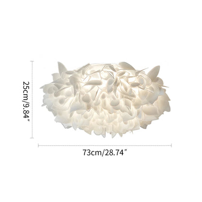 Plafondlamp Bloem Bohemian met Bloemblad Kap en Flush Mount Design