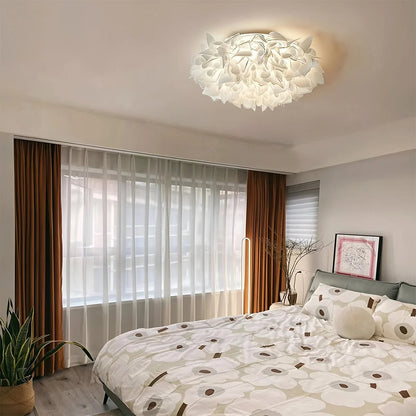 Plafondlamp Bloem Bohemian met Bloemblad Kap en Flush Mount Design