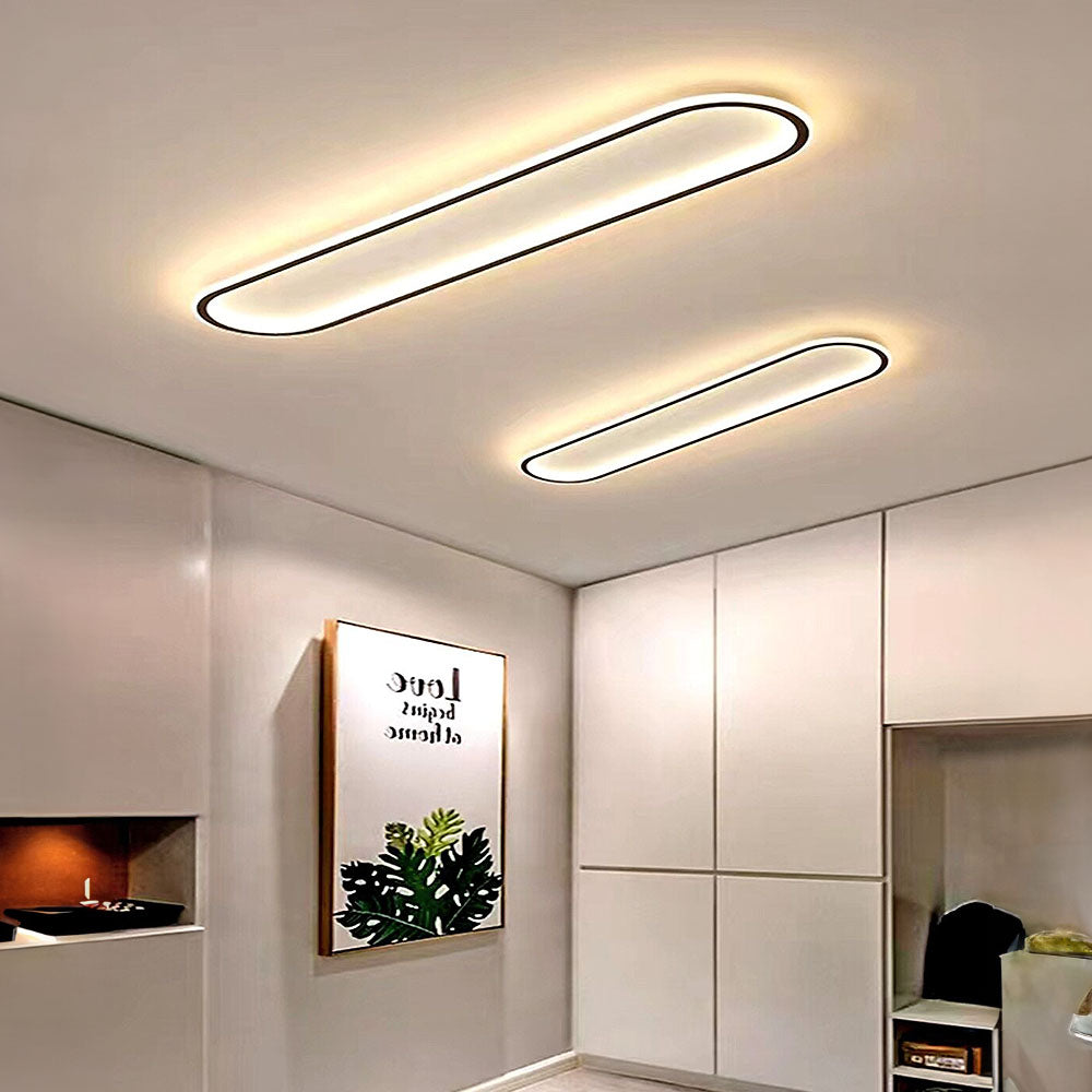 Plafondlamp Hal Minimalistisch LED met Afgeronde Rechthoekige Vorm