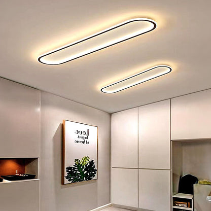 Plafondlamp Hal Minimalistisch LED met Afgeronde Rechthoekige Vorm