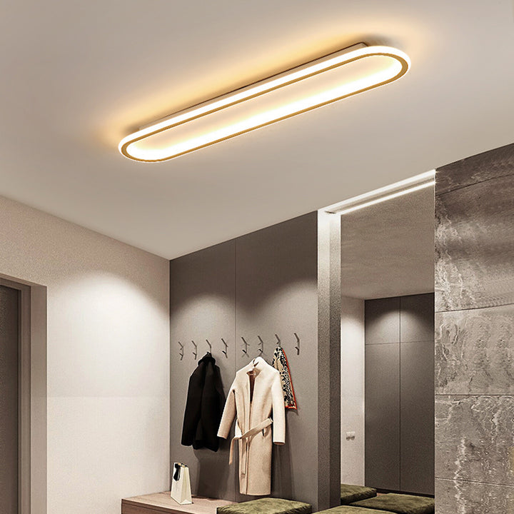 Plafondlamp Hal Minimalistisch LED met Afgeronde Rechthoekige Vorm