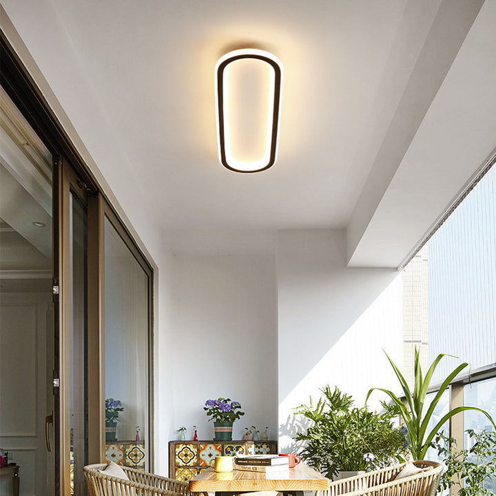 Plafondlamp Hal Minimalistisch LED met Afgeronde Rechthoekige Vorm