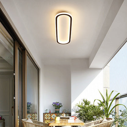 Plafondlamp Hal Minimalistisch LED met Afgeronde Rechthoekige Vorm