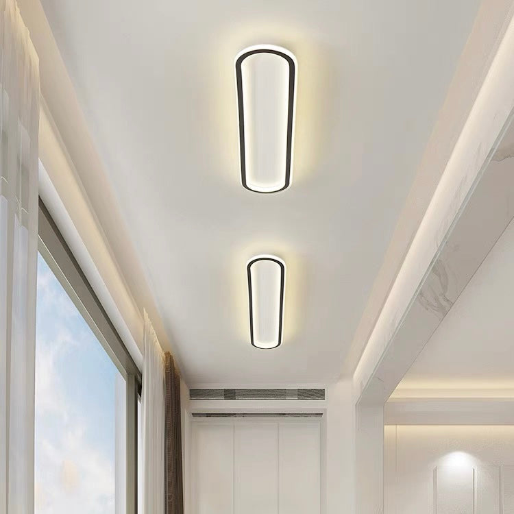 Plafondlamp Hal Minimalistisch LED met Afgeronde Rechthoekige Vorm