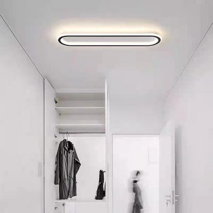 Plafondlamp Hal Minimalistisch LED met Afgeronde Rechthoekige Vorm
