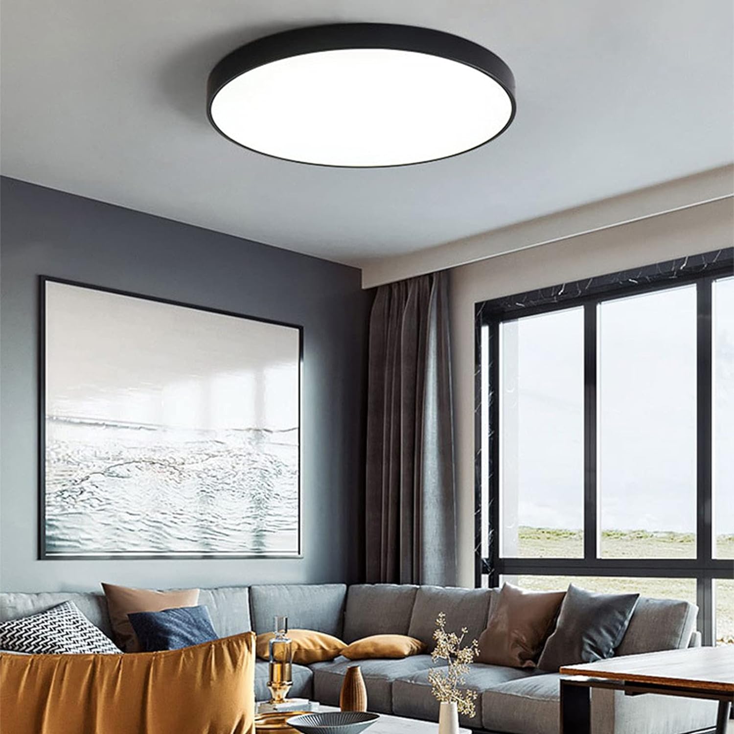 Plafondlamp Minimalist met Ronde LED Schijf en Vlakke Montage