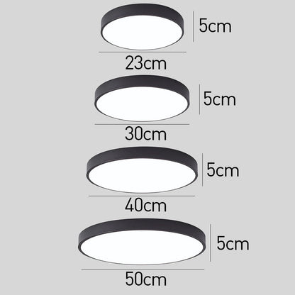 Plafondlamp Minimalist met Ronde LED Schijf en Vlakke Montage