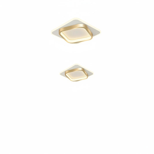 Plafondlamp Minimalistisch LED met Dubbel Vierkant Frame voor Hal en Gang