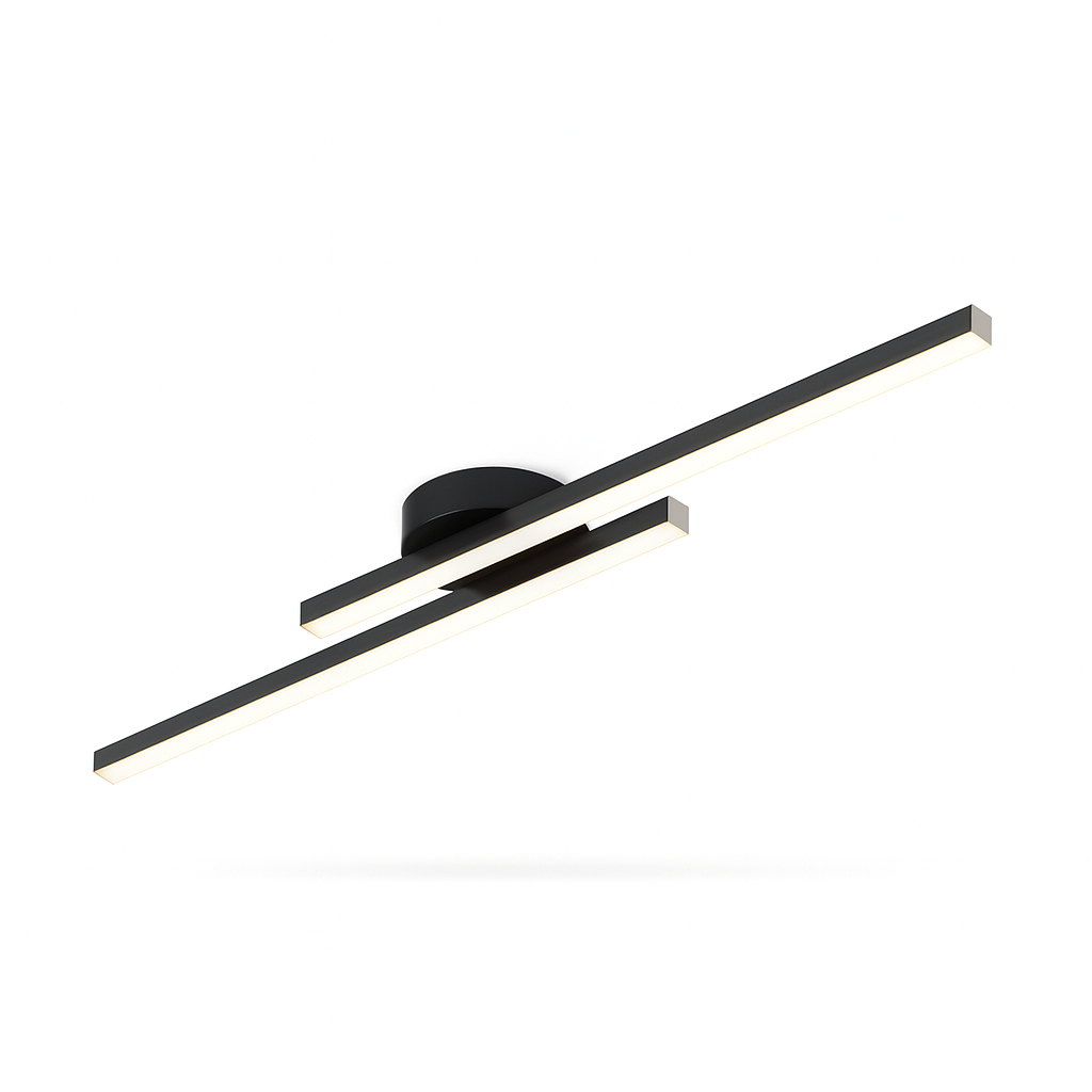 Plafondlamp Minimalistisch LED met Dubbele Lichtbalk en Ingebouwde LED
