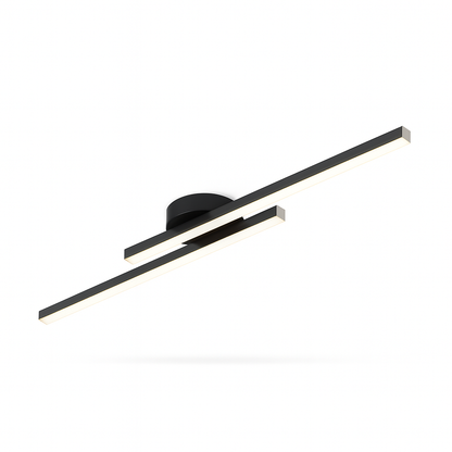 Plafondlamp Minimalistisch LED met Dubbele Lichtbalk en Ingebouwde LED
