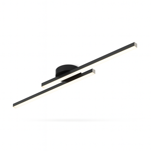 Plafondlamp Minimalistisch LED met Dubbele Lichtbalk en Ingebouwde LED