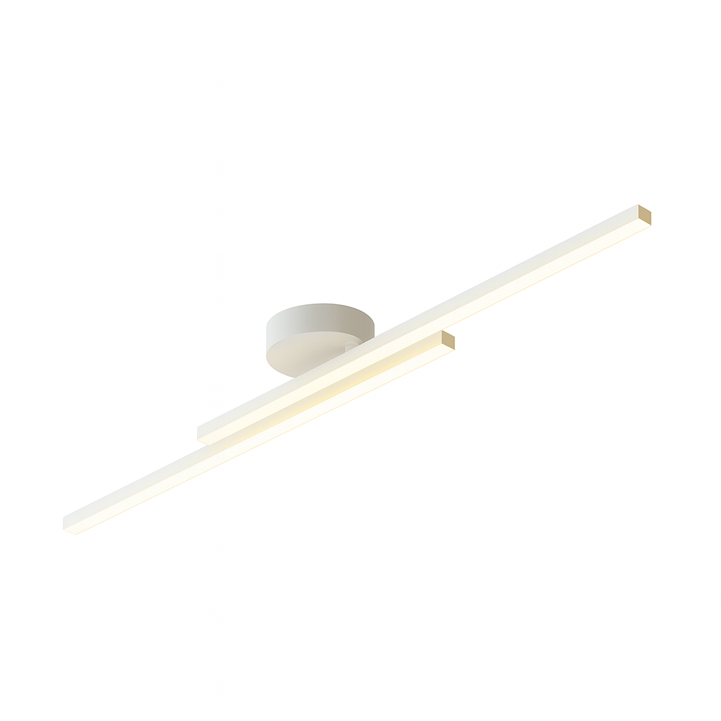 Plafondlamp Minimalistisch LED met Dubbele Lichtbalk en Ingebouwde LED