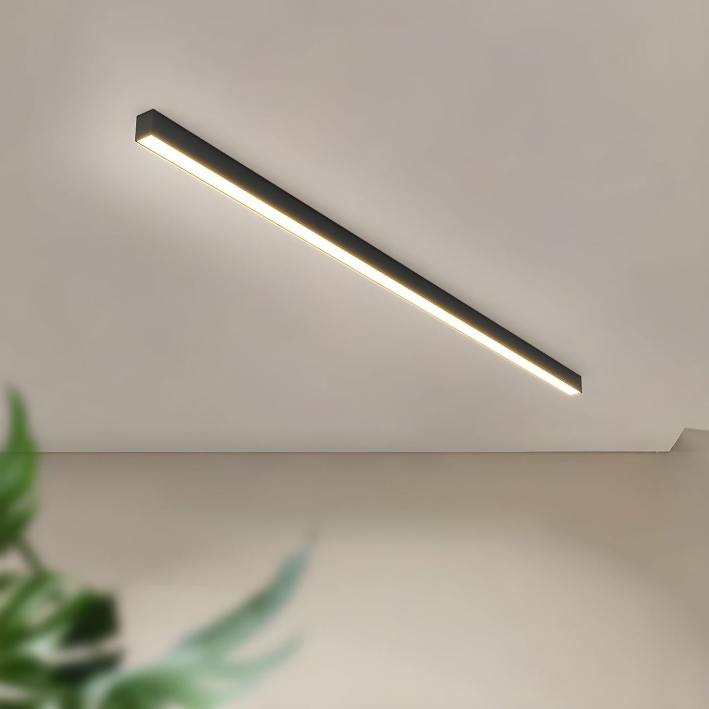 Plafondlamp Minimalistisch Lineair LED met Geïntegreerde LED en Keuze uit 3 Lichttemperaturen