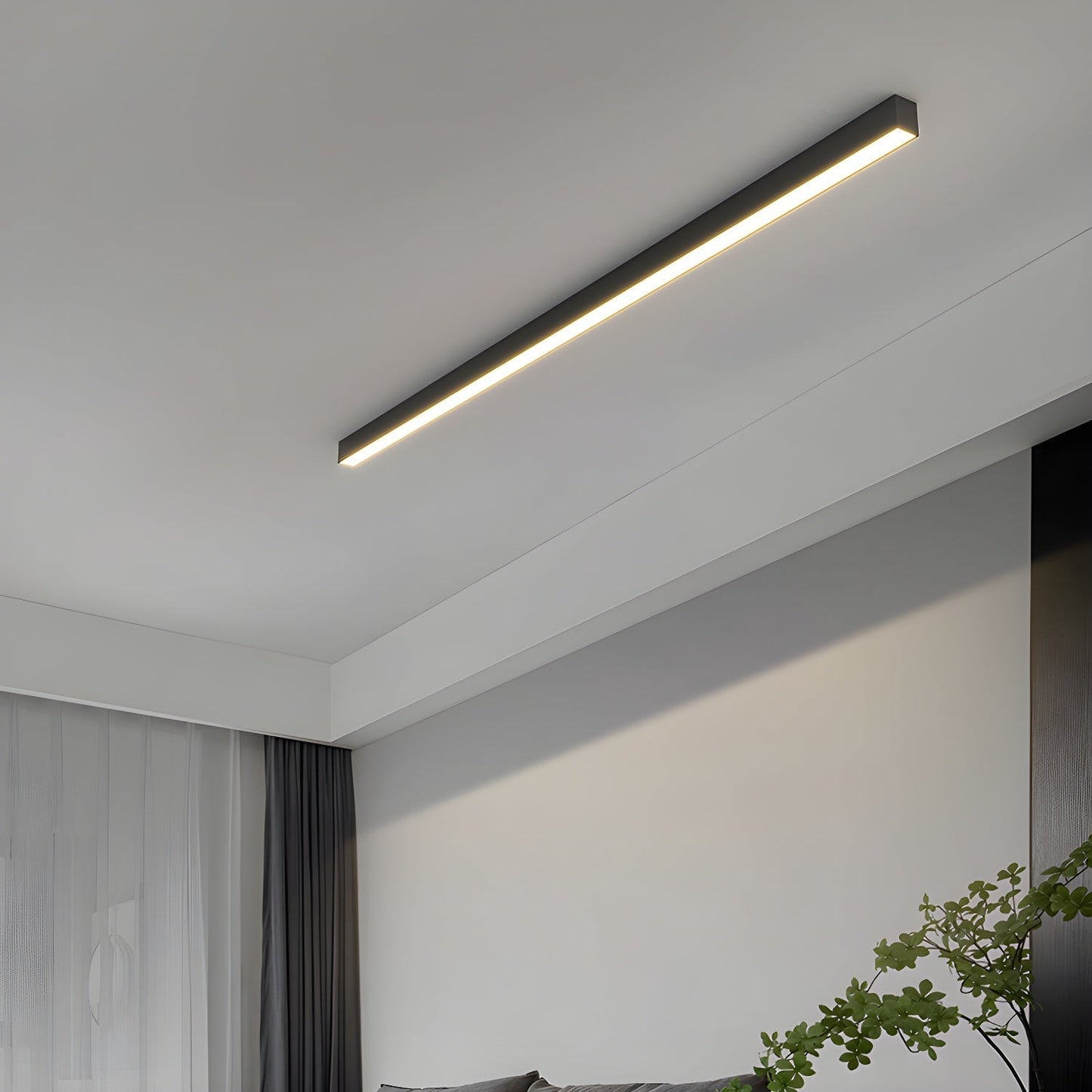 Plafondlamp Minimalistisch Lineair LED met Geïntegreerde LED en Keuze uit 3 Lichttemperaturen