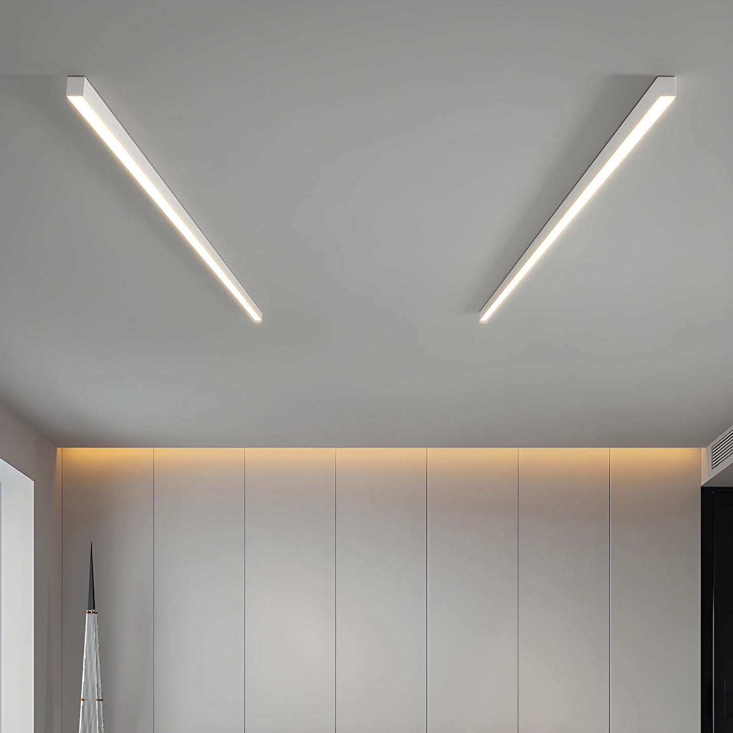 Plafondlamp Minimalistisch Lineair LED met Geïntegreerde LED en Keuze uit 3 Lichttemperaturen
