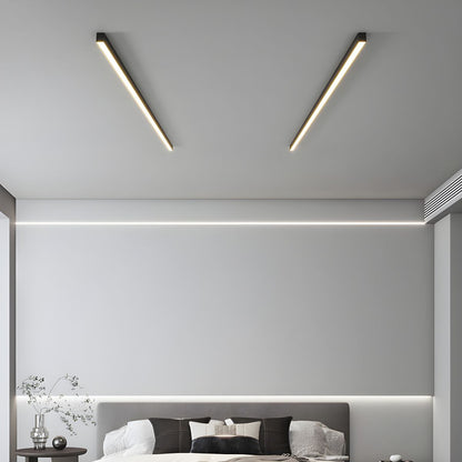 Plafondlamp Minimalistisch Lineair LED met Geïntegreerde LED en Keuze uit 3 Lichttemperaturen