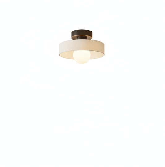 Plafondlamp Minimalistisch met Ronde Glazen Kap en Dimbare LED