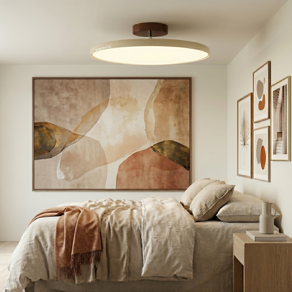Plafondlamp Minimalistisch met Ronde Schijfkap en Geïntegreerd LED