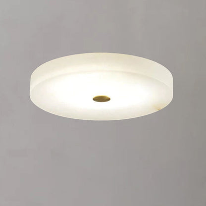 Plafondlamp Minimalistisch Rond met Alabasten Kap en Gouden Detail
