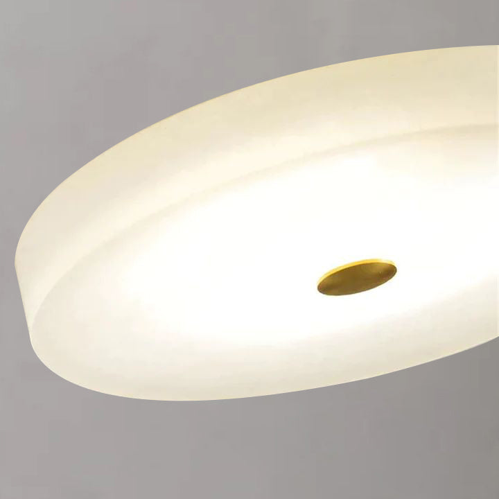 Plafondlamp Minimalistisch Rond met Alabasten Kap en Gouden Detail