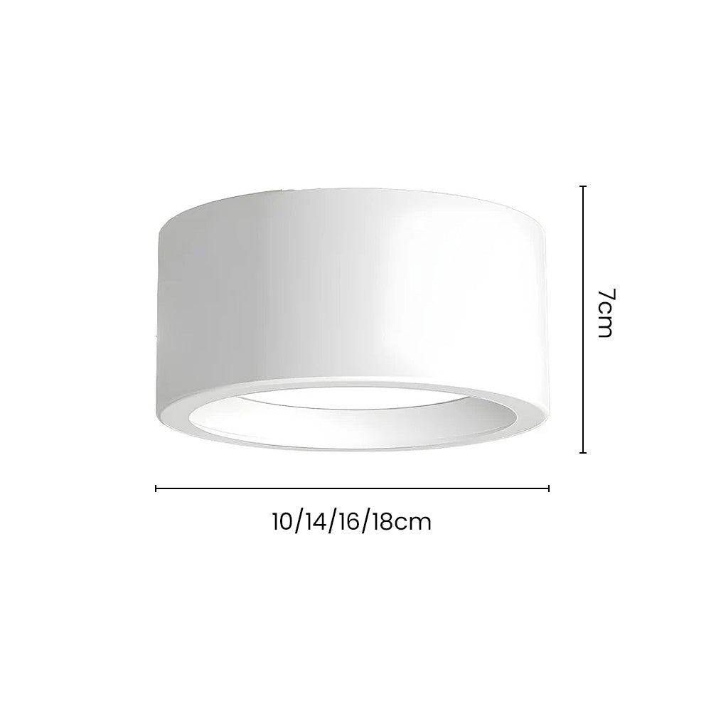 Plafondlamp Minimalistisch Rond met Geïntegreerde LED en Opbouwmontage