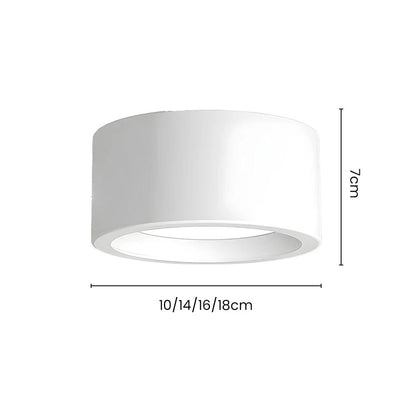 Plafondlamp Minimalistisch Rond met Geïntegreerde LED en Opbouwmontage