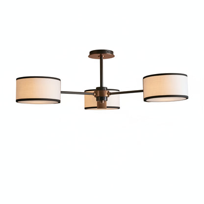 Plafondlamp Modern met Drie Cilindervormige Kappen en Stalen Frame