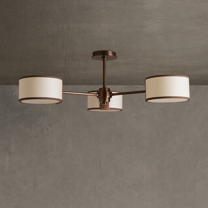 Plafondlamp Modern met Drie Cilindervormige Kappen en Stalen Frame