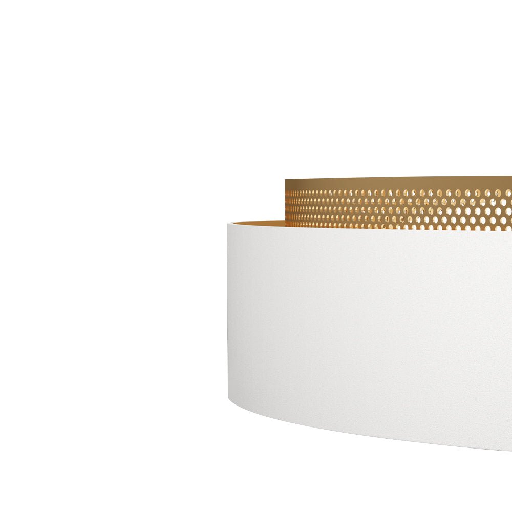 Plafondlamp Modern met Geperforeerde Gouden Ring en Ingebouwde LED