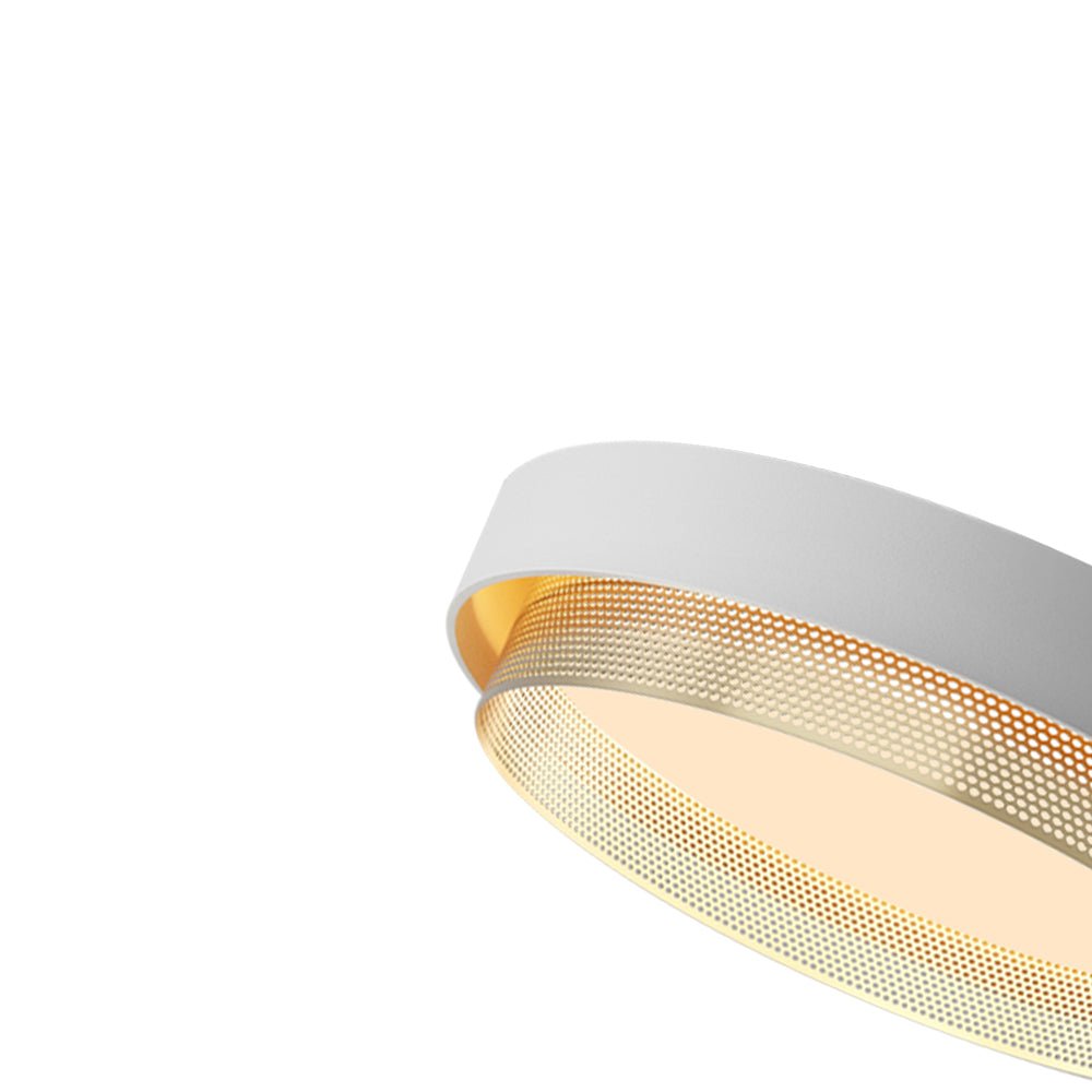 Plafondlamp Modern met Geperforeerde Gouden Ring en Ingebouwde LED