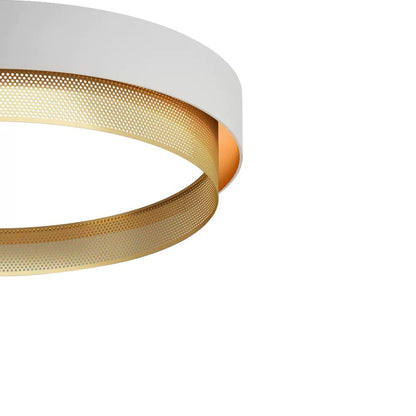 Plafondlamp Modern met Geperforeerde Gouden Ring en Ingebouwde LED