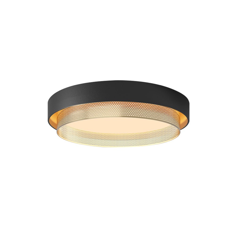 Plafondlamp Modern met Geperforeerde Gouden Ring en Ingebouwde LED