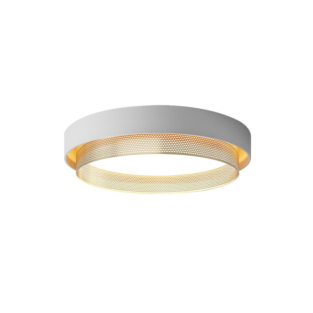 Plafondlamp Modern met Geperforeerde Gouden Ring en Ingebouwde LED