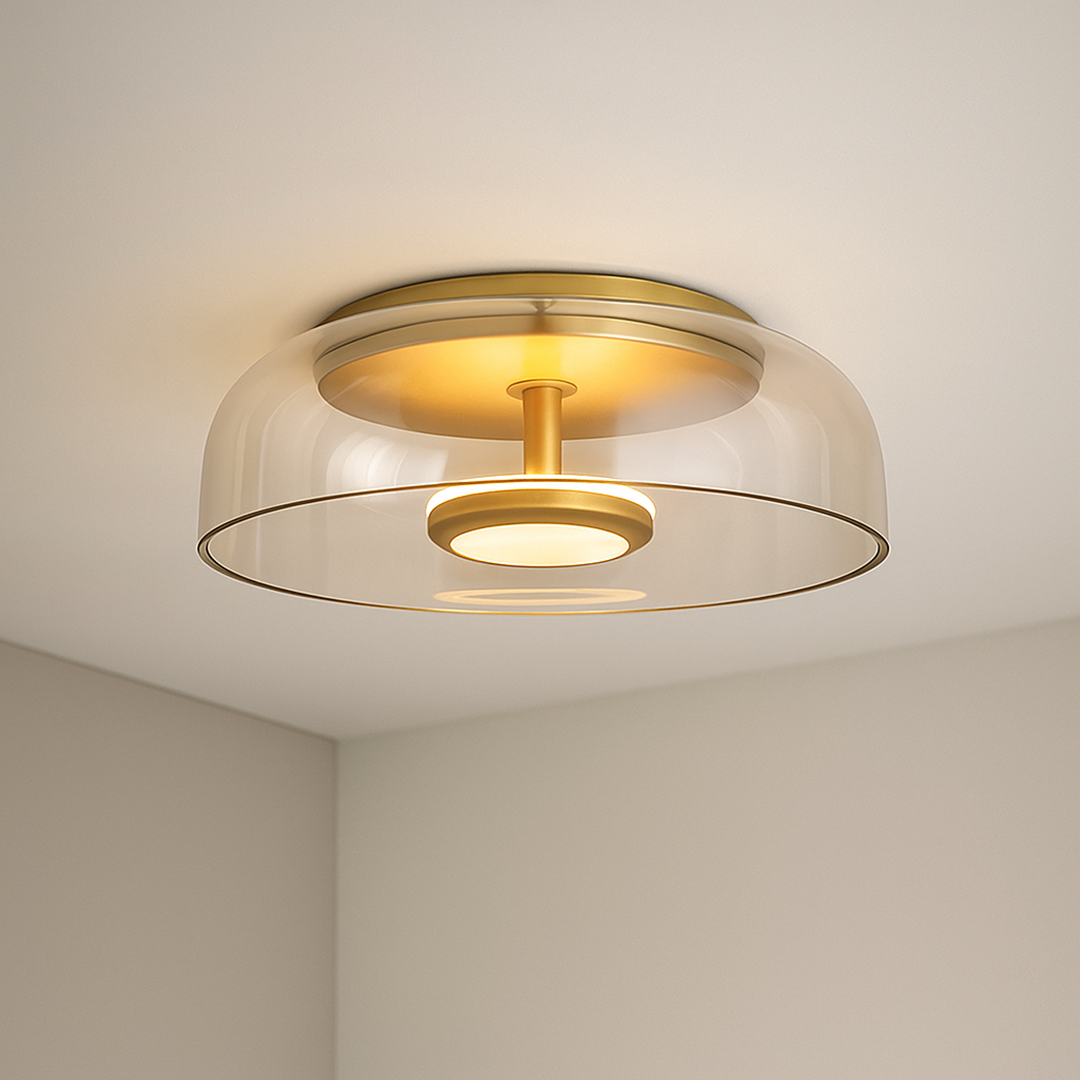 Plafondlamp Modern met Glazen Kap en Geïntegreerde LED