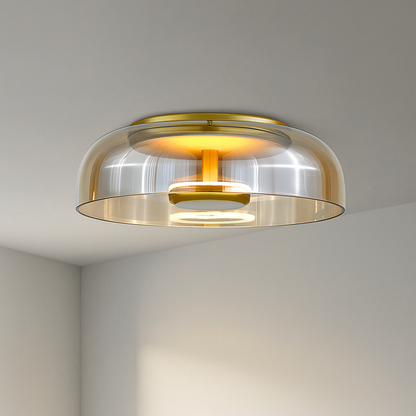 Plafondlamp Modern met Glazen Kap en Geïntegreerde LED