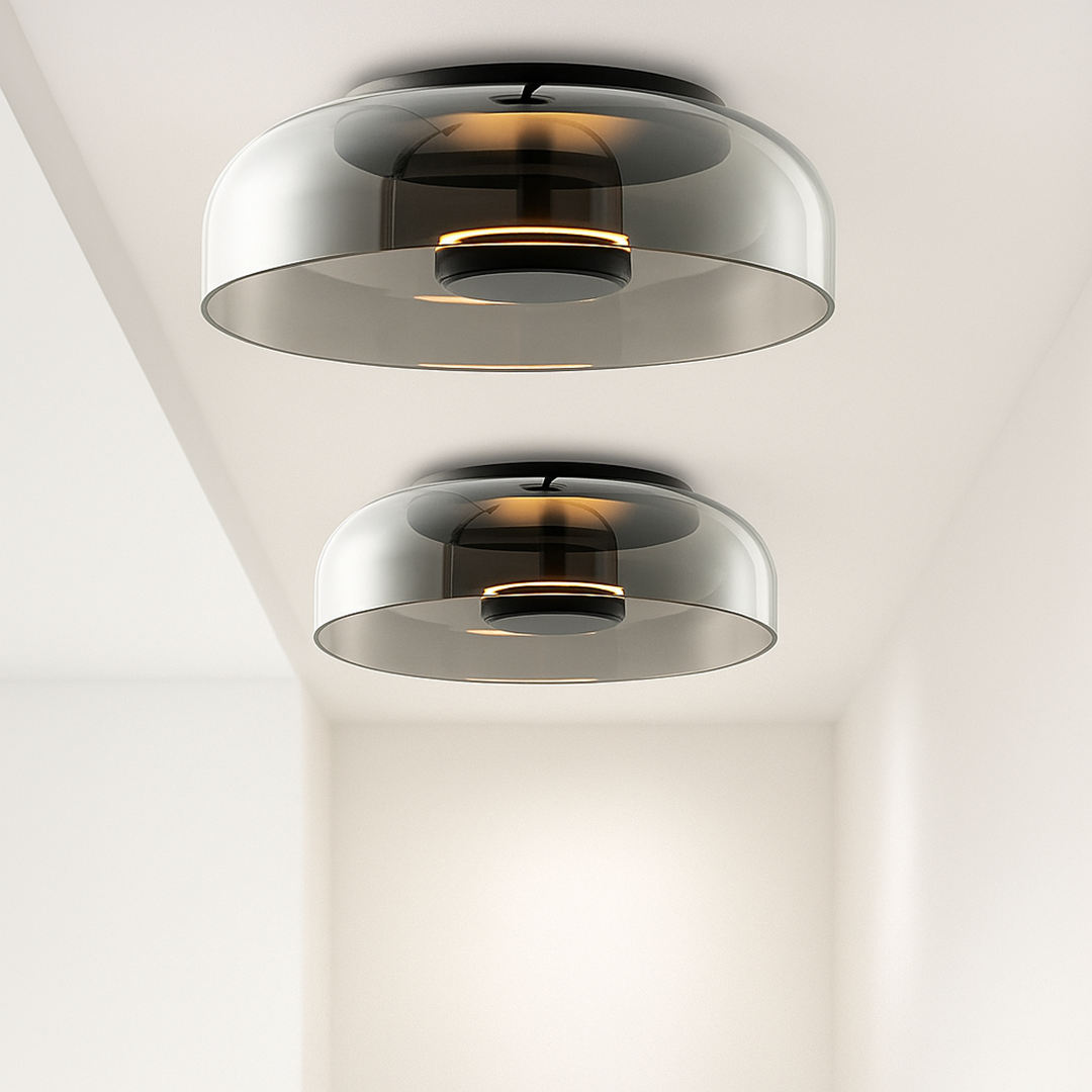 Plafondlamp Modern met Glazen Kap en Geïntegreerde LED