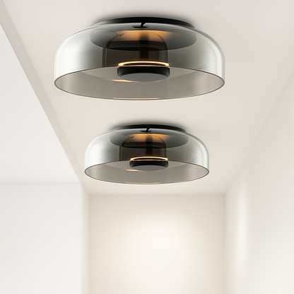 Plafondlamp Modern met Glazen Kap en Geïntegreerde LED
