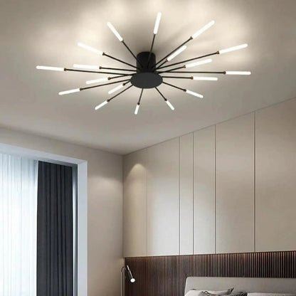Plafondlamp Modern met Sputnik Design en Staafvormige LED Lichtbuizen