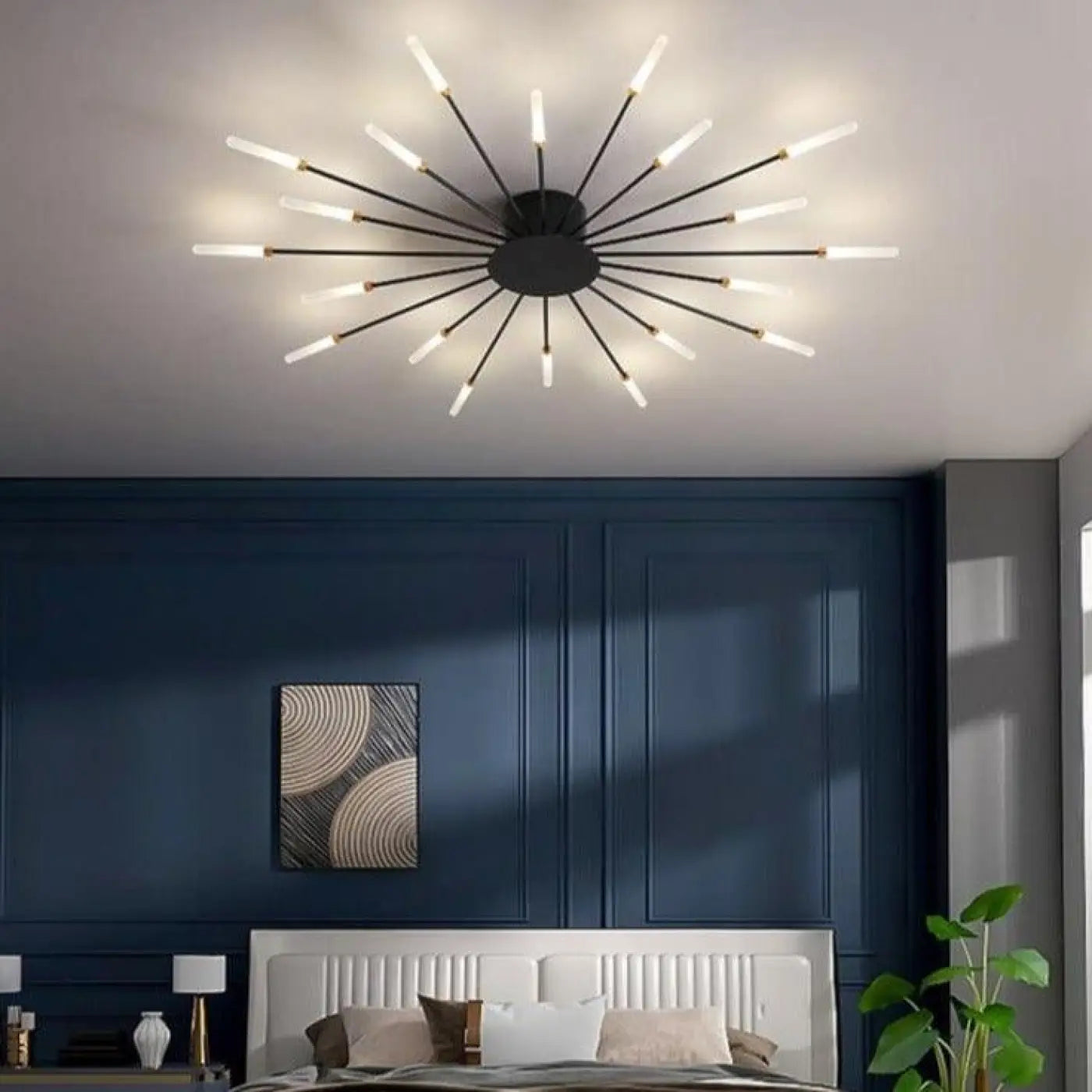Plafondlamp Modern met Sputnik Design en Staafvormige LED Lichtbuizen