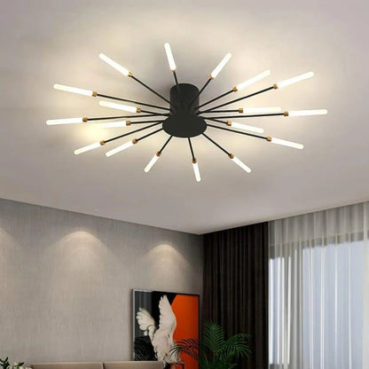 Plafondlamp Modern met Sputnik Design en Staafvormige LED Lichtbuizen