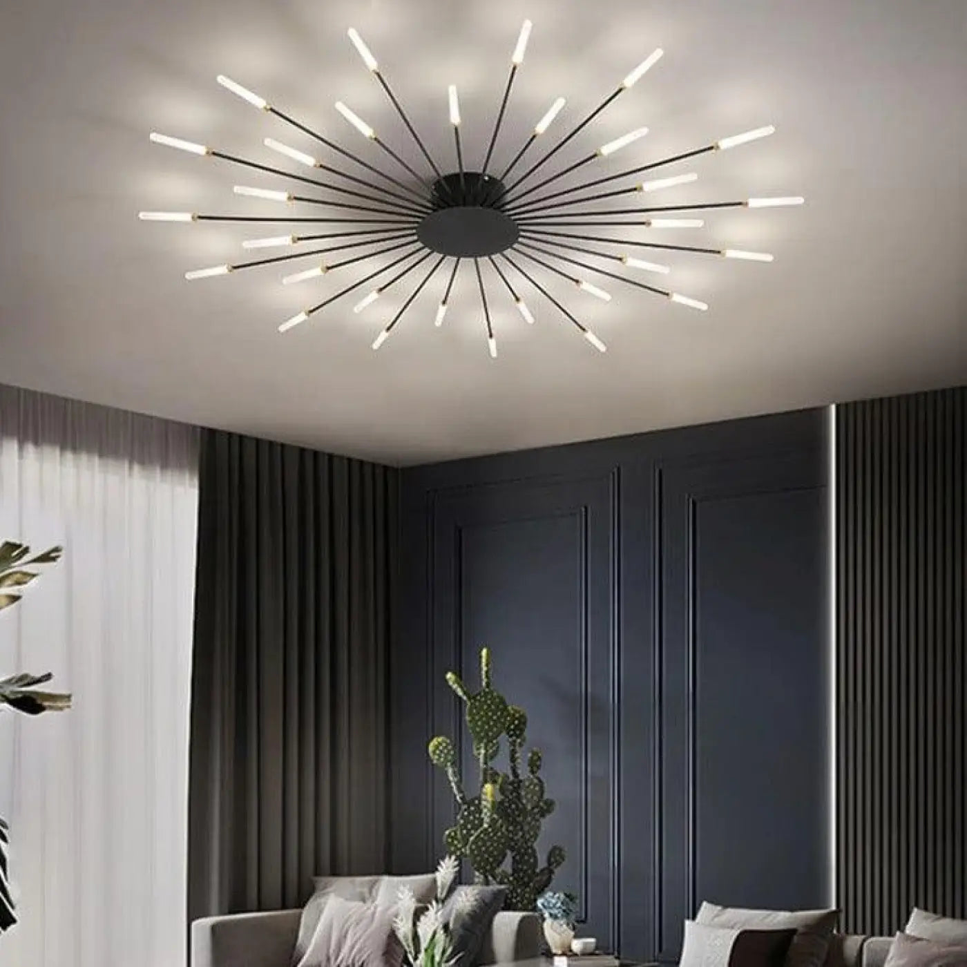 Plafondlamp Modern met Sputnik Design en Staafvormige LED Lichtbuizen
