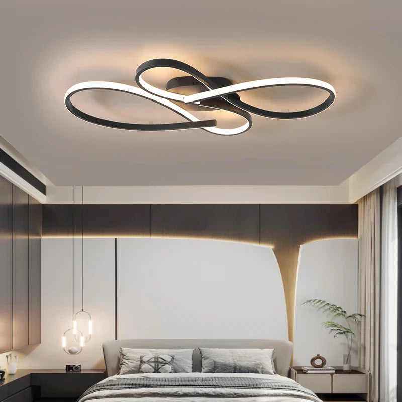 Plafondlamp Modern met Vloeiende LED Lussen en Dimfunctie